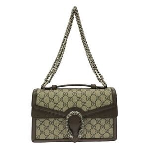 Beige and Brown GG Style Supreme Shoulder Bag